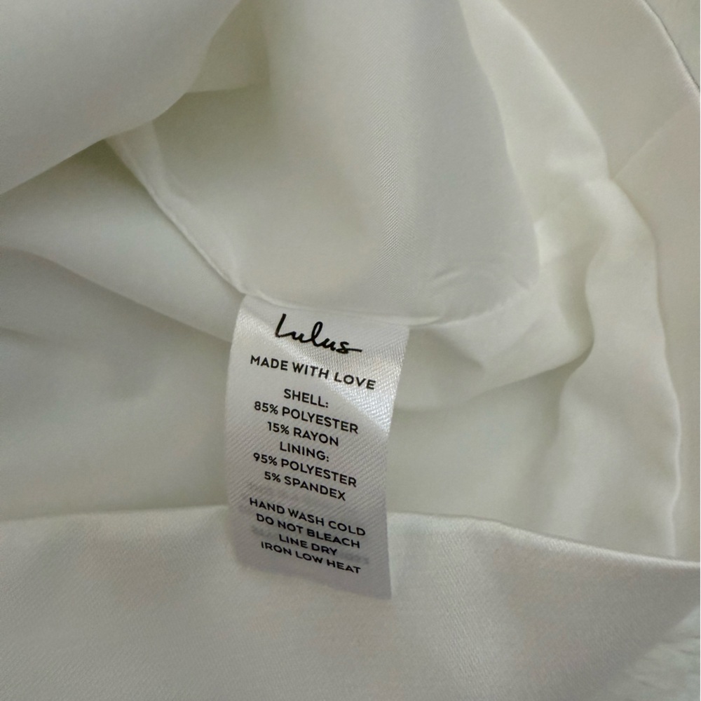 Lulu's White Sleeveless Button-Front Mini Dress - Picture 3 of 3